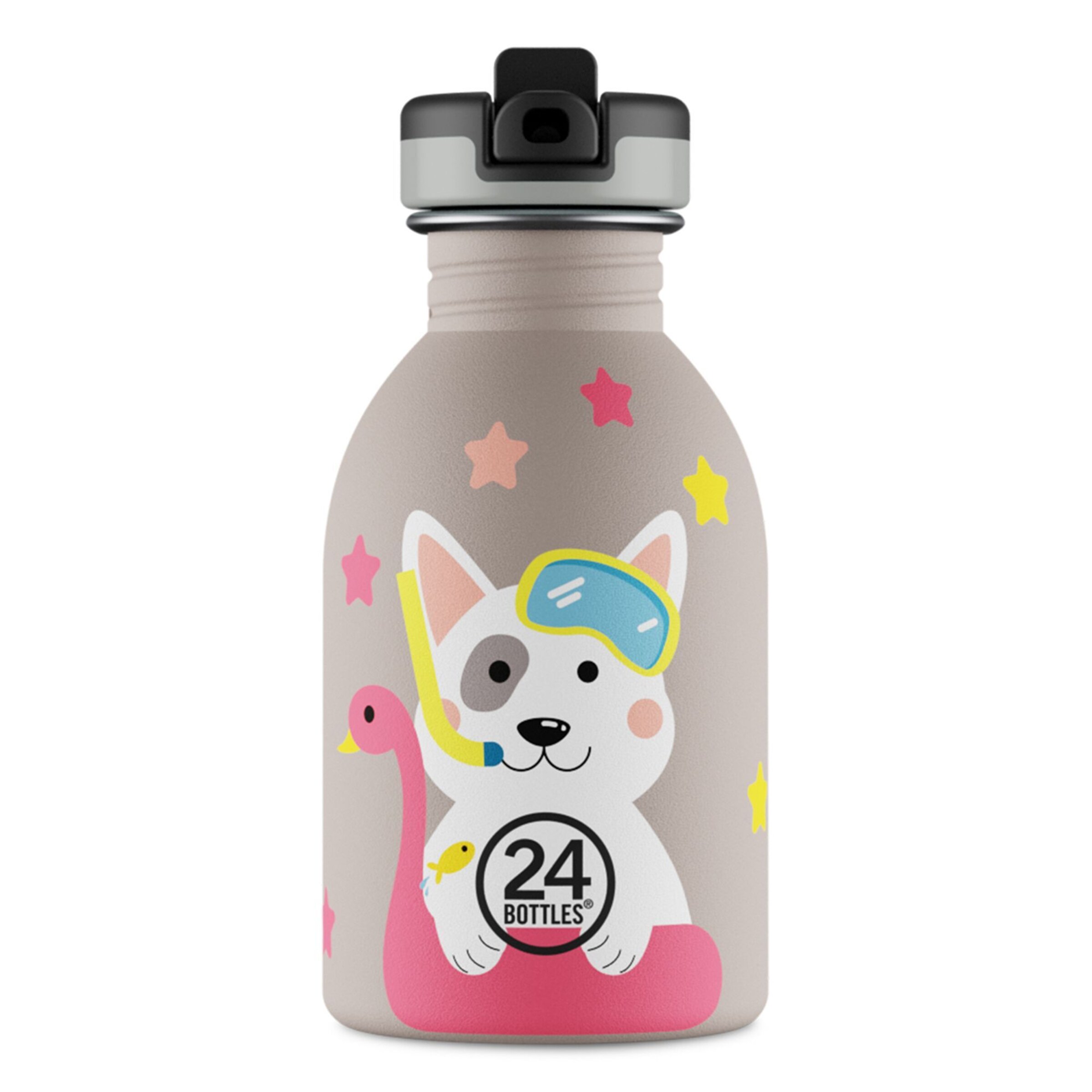 Borraccia 'Kids Urban' di 24Bottles in grigio: frontale