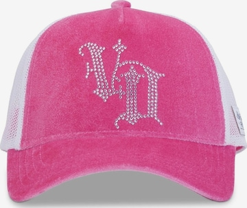 Casquette 'Gorra von dutch rosa royalp diamond logo trucker cap' Von Dutch en rose : devant