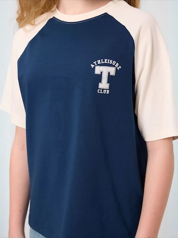 Tommy Life Koszulka 'TOMMY Unisex Jugend-T-Shirt Aus Baumwoll-Elasthan' w kolorze beżowy