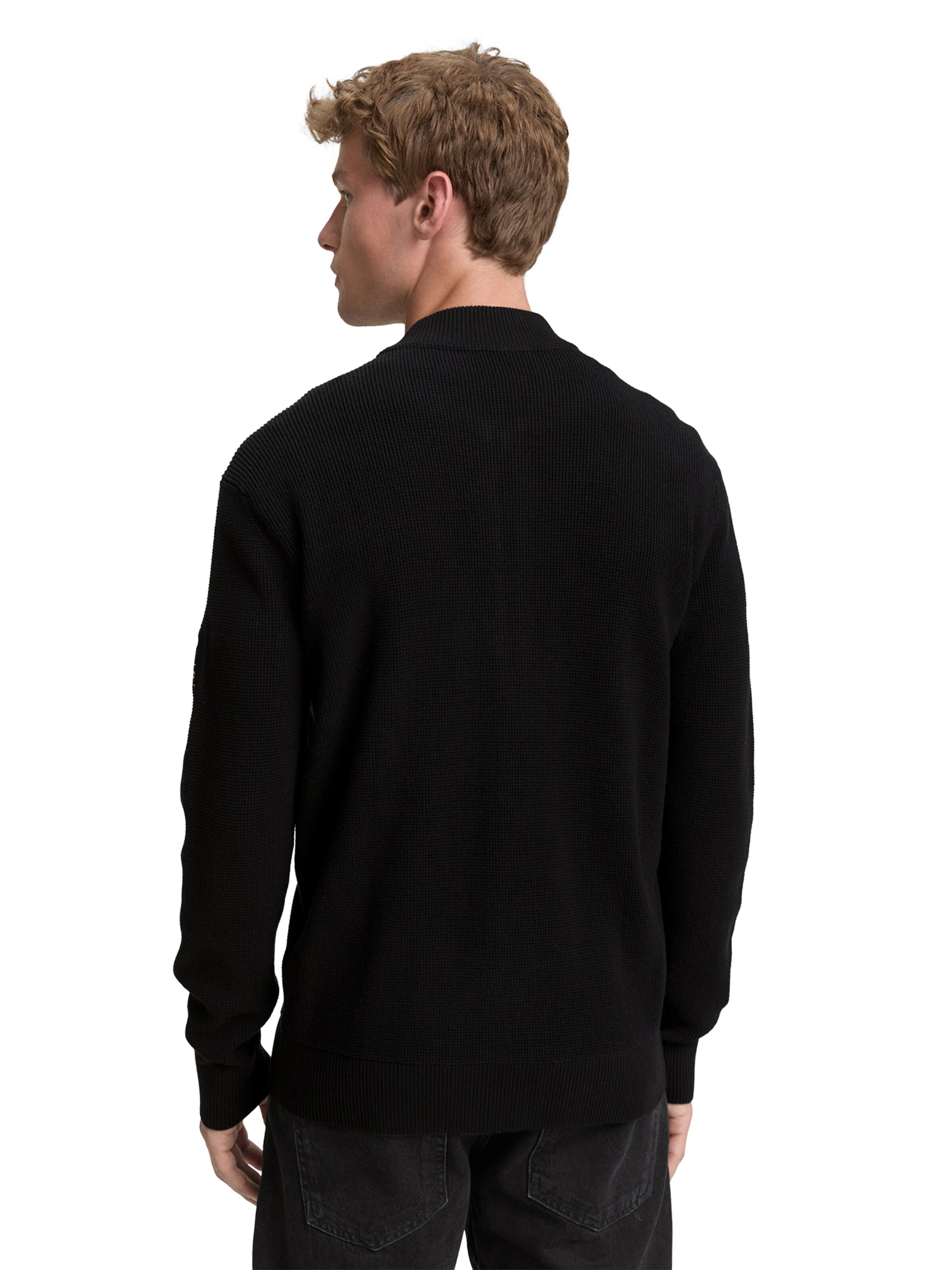 TOM TAILOR DENIM Kardigán - Čierna