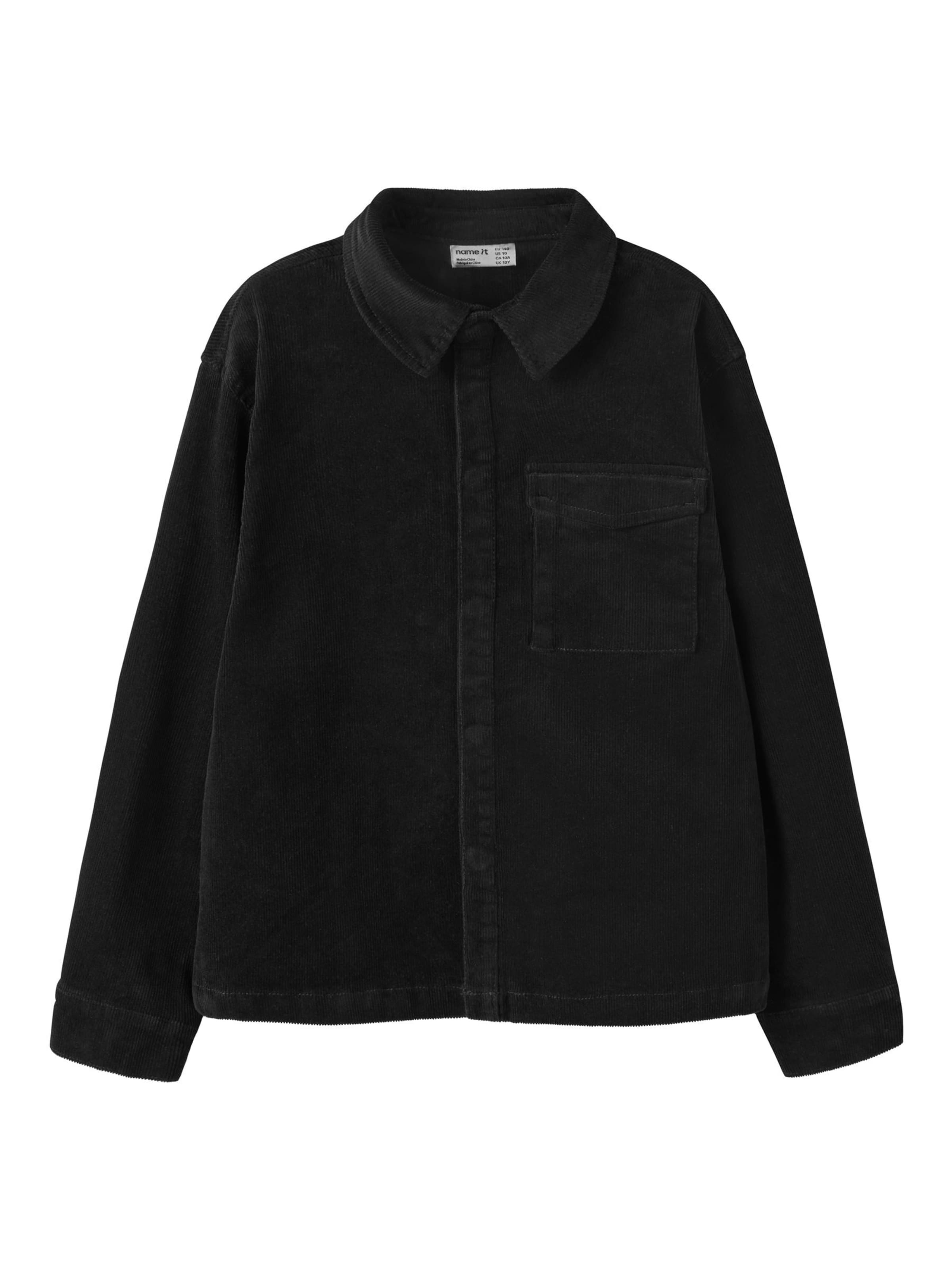 NAME IT - Ajuste regular Camisa en negro: frente