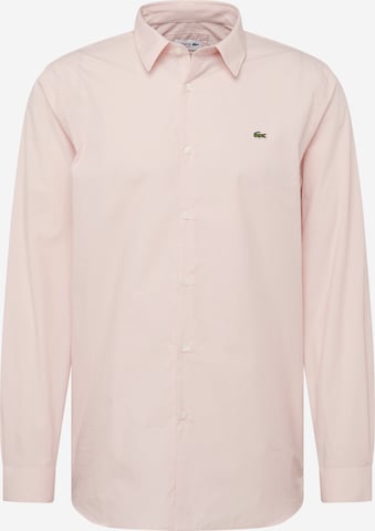 LACOSTE Button Up Shirt in Pink: front