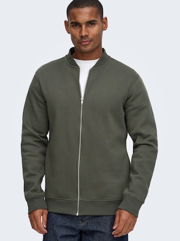 Only & Sons Sweatjacke 'ONSCERES' in Grün