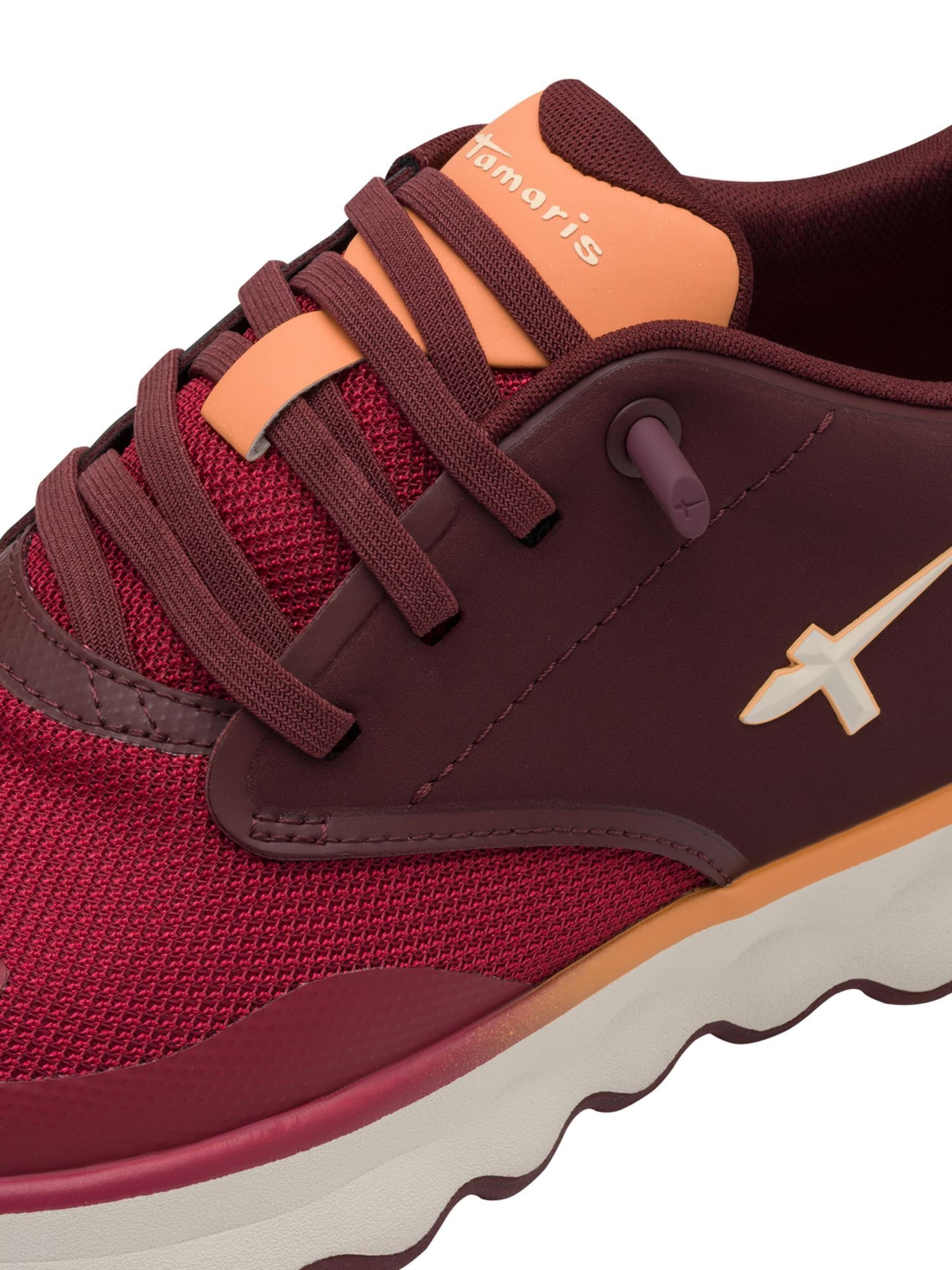 Tamaris Σνίκερ χαμηλό σε κόκκινο