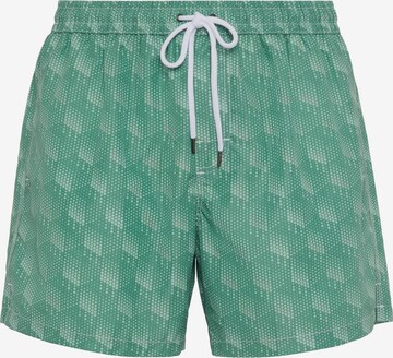 Pantaloncini da bagno 'Polka' di Boggi Milano in verde: frontale