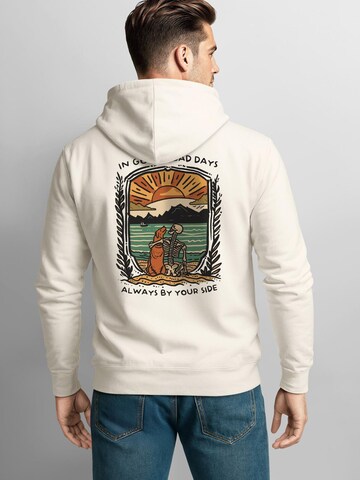 Neverless Sweatshirt 'Alway by your side' in Beige