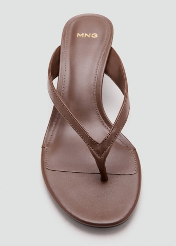 MANGO T-Bar Sandals 'Back' in Brown