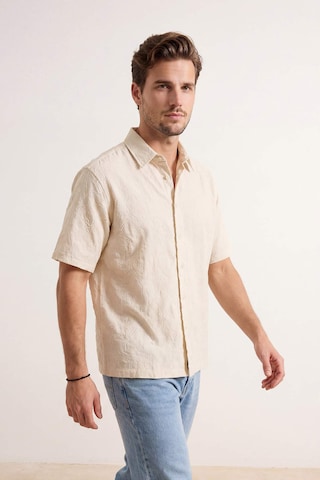 Trendyol Regular fit Button Up Shirt in Beige