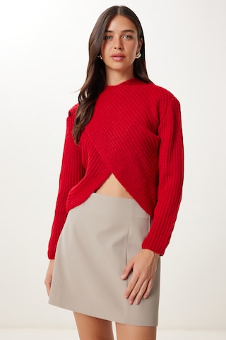 Happiness İstanbul Pulóver - piros: elől