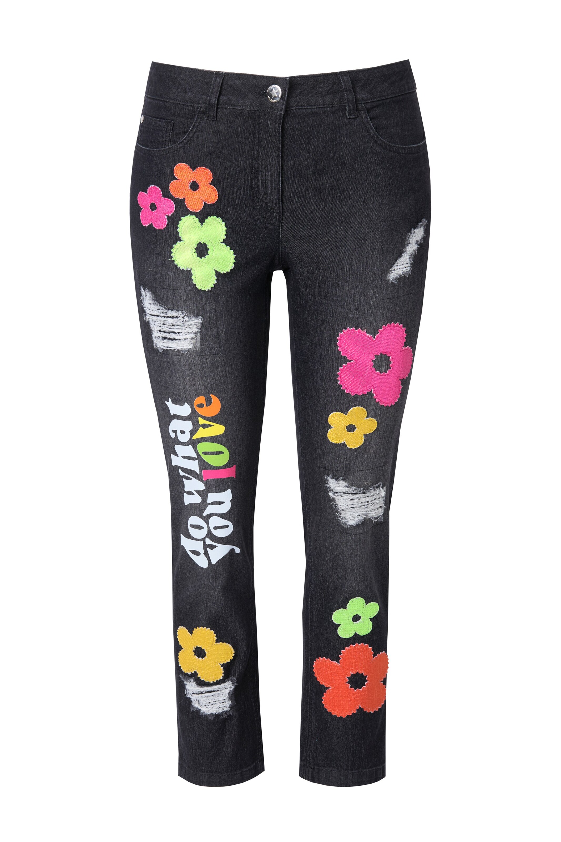 Angel of Style Regular Jeans in Zwart: voorkant