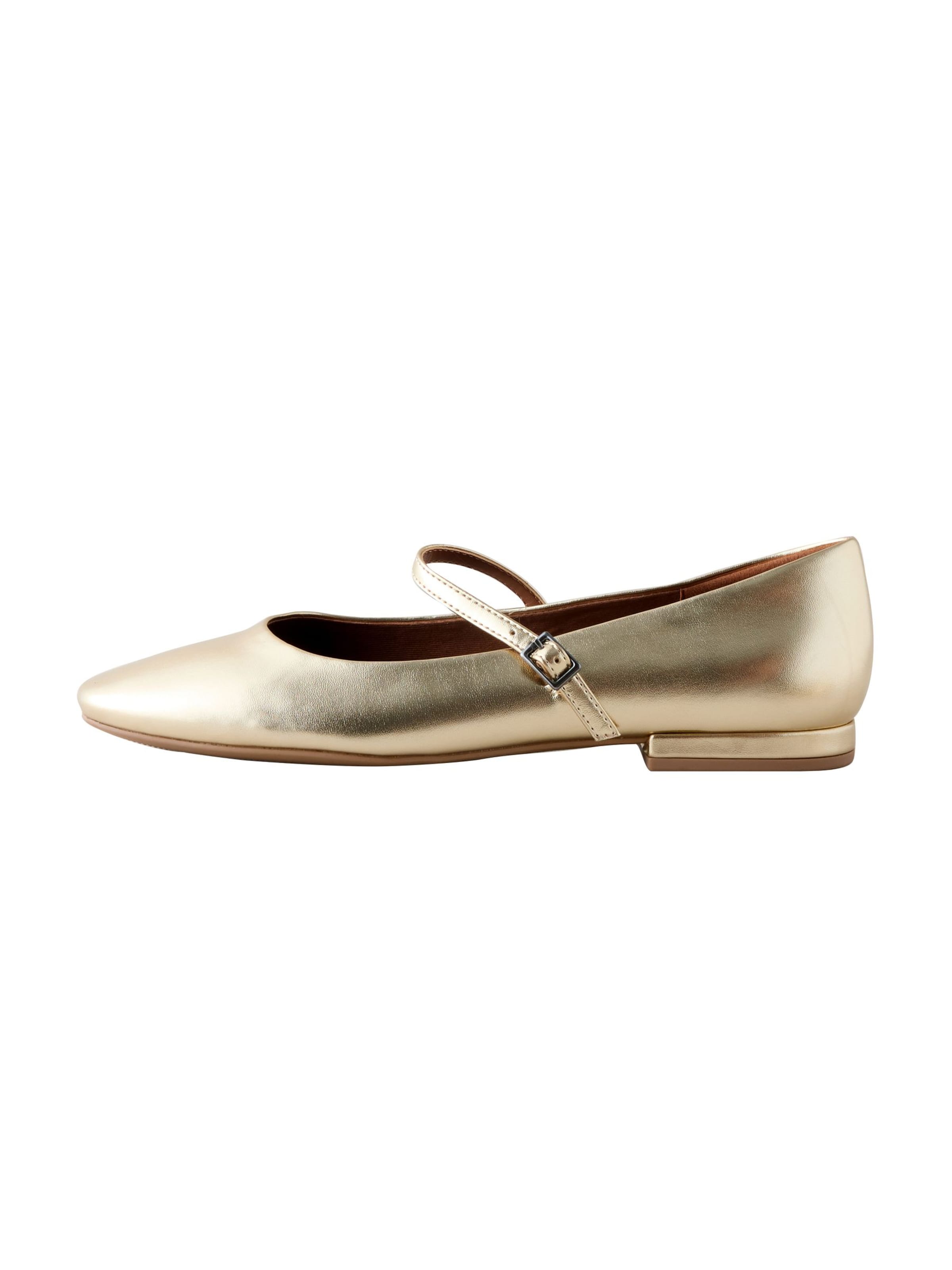 Next Strap ballerina 'Forever Comfort' in Gold: front