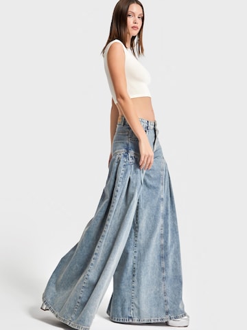 IT'S BASIC Wide leg Jeans 'Elephant' in Blauw