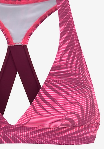 LASCANA ACTIVE Triangle Athletic Bikini Top in Pink