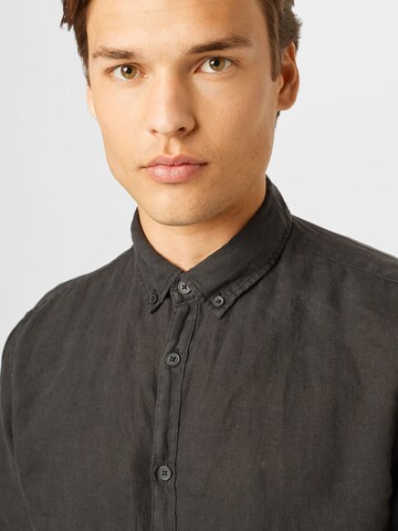 ESPRIT - Regular Fit Camisa 'Gmt Dye Lin' em preto