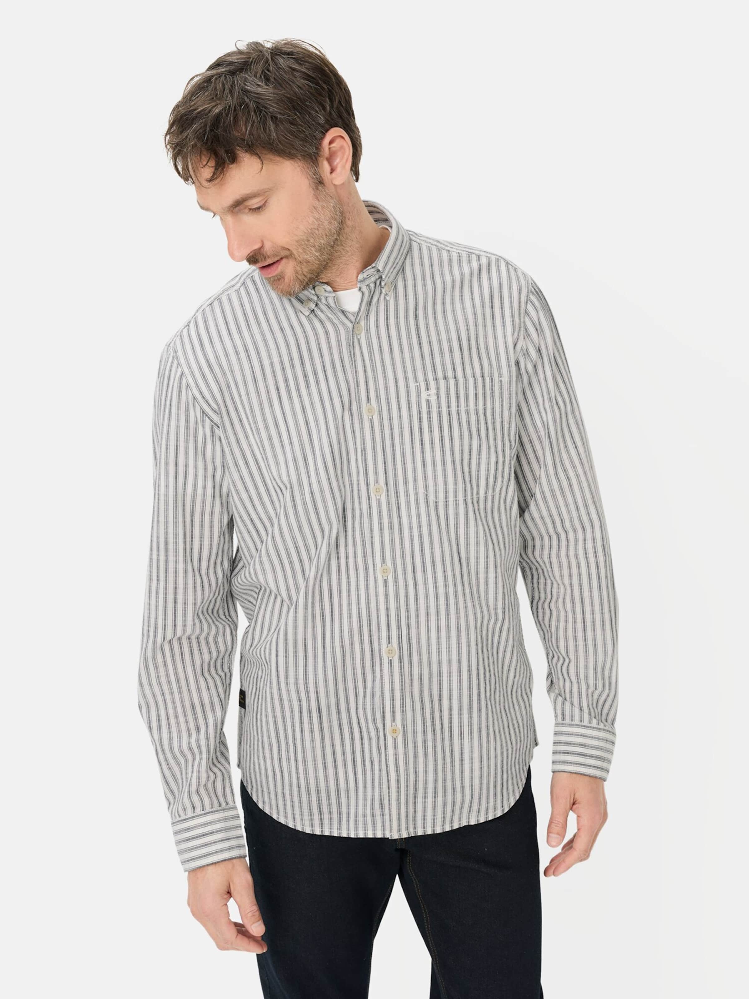 CAMEL ACTIVE Regular fit Button Up Shirt in Grey: front
