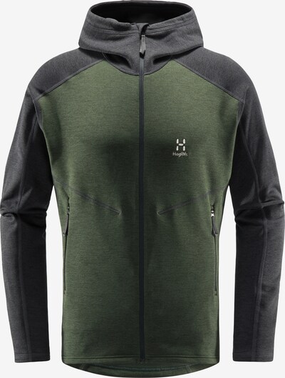 Haglöfs Funktionsfleecejacke 'Heron' in graumeliert / grünmeliert / weiß, Produktansicht