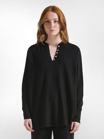 Pullover extra large di DEHA in nero: frontale
