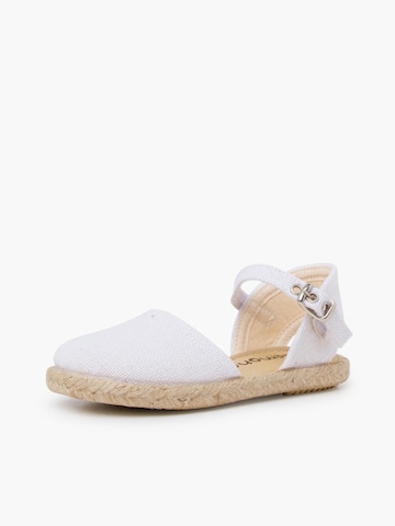 Sandales Pisamonas en blanc : devant