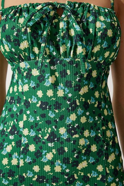 Happiness İstanbul Сарафан в Светло-синий / Пастельно-желтый / Зеленый / Черный, Обзор товара