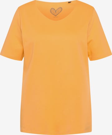 T-shirt Ulla Popken en orange : devant