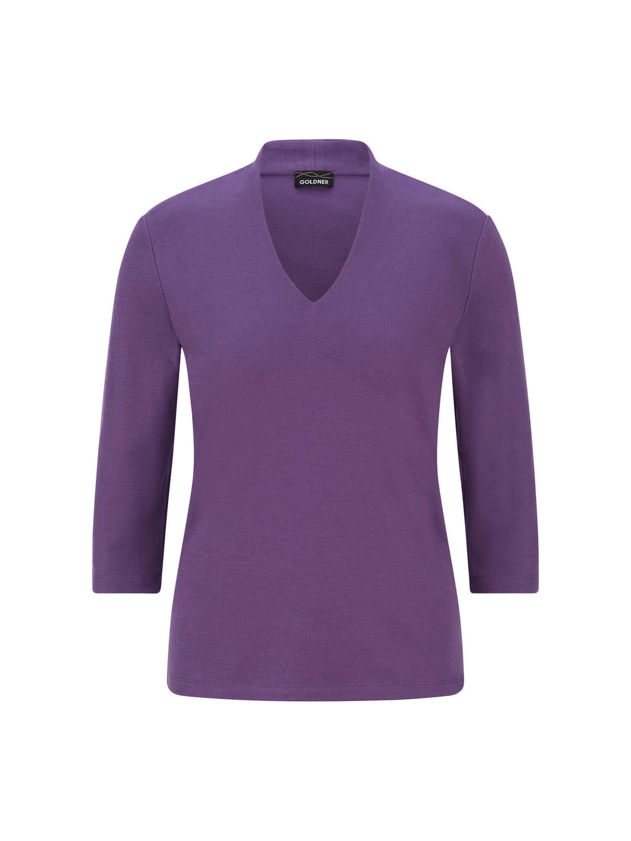 Goldner Shirt in S in lila, Produktansicht