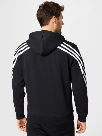 Bluză cu fermoar sport de la ADIDAS SPORTSWEAR pe negru