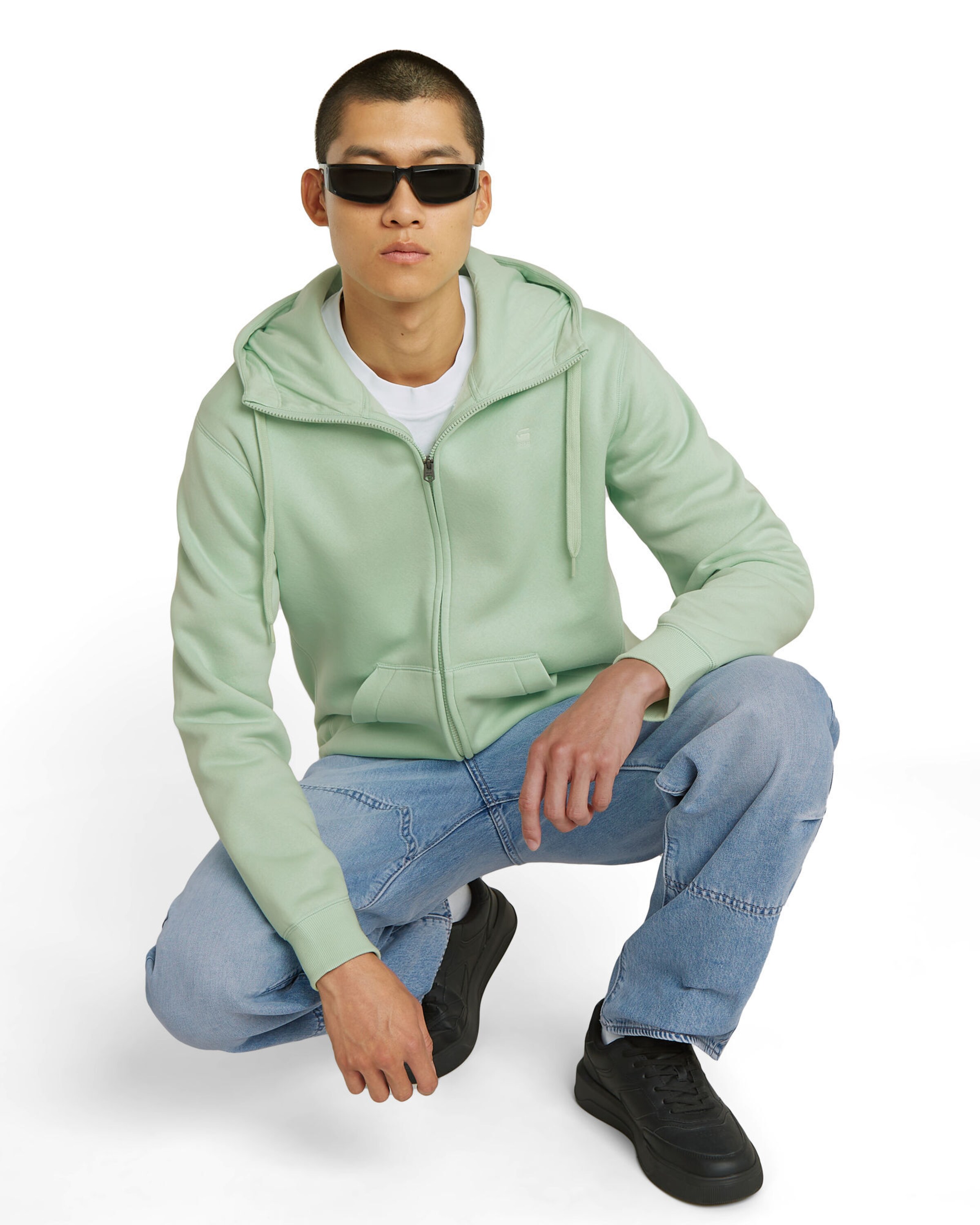 G-STAR Sweatvest 'Premium Core' in Groen