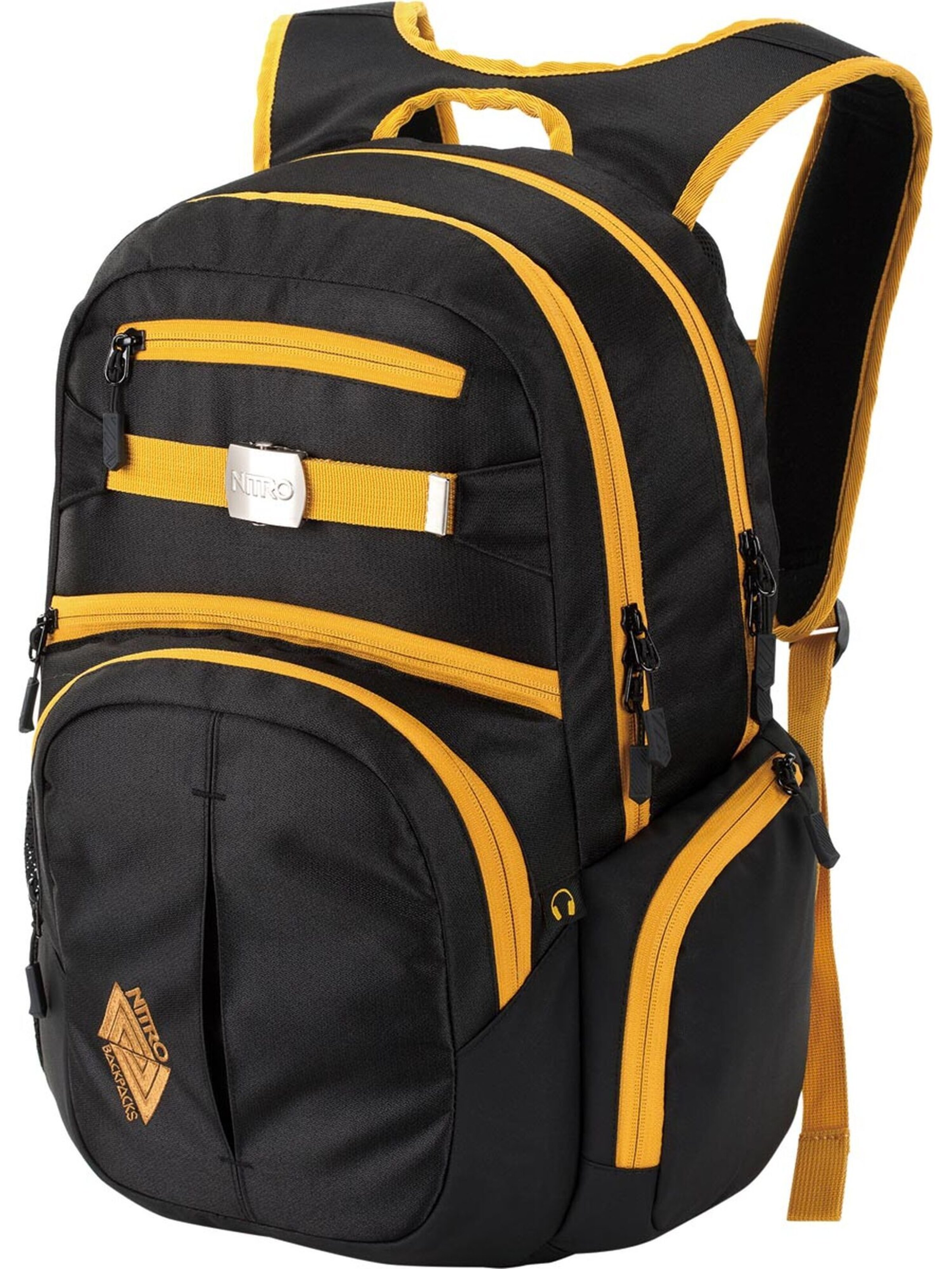 NitroBags Rucksack Hero in Schwarz: Vorderseite