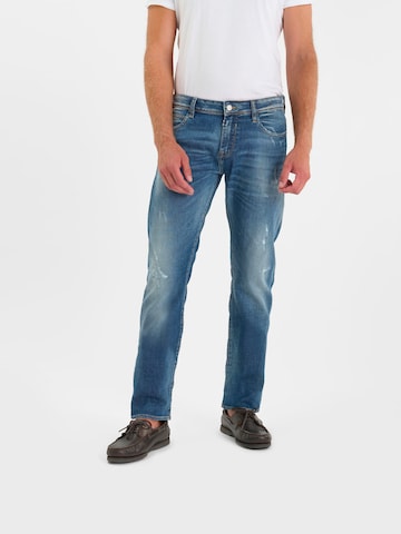 Le Temps Des Cerises Regular Jeans in Blauw: voorkant