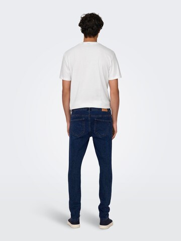 Only & Sons Skinny Farkut 'WARP' värissä sininen
