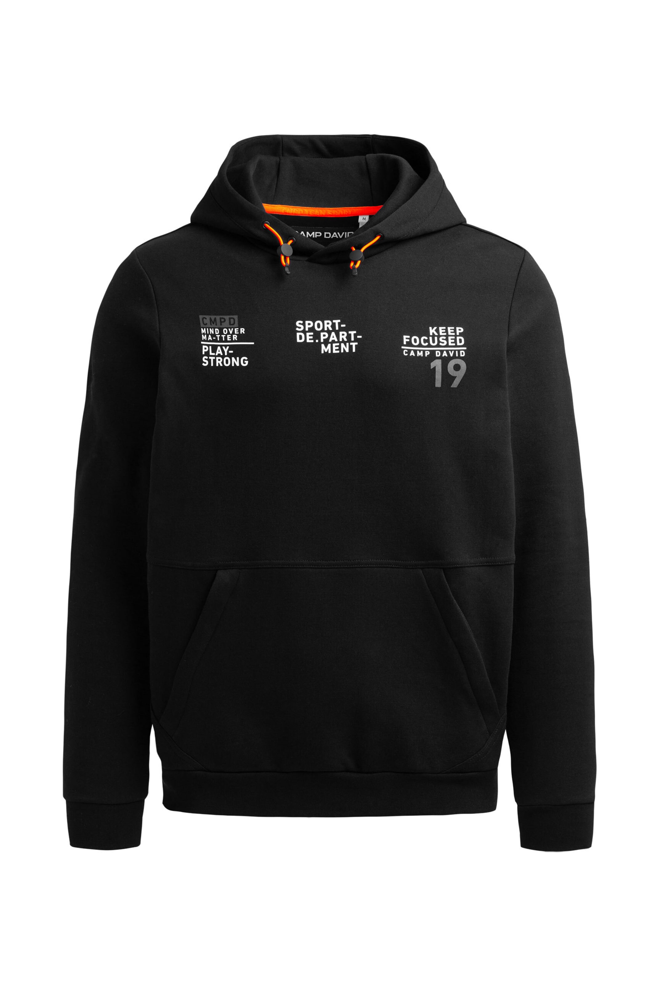 CAMP DAVID Sweatshirt in Schwarz: Vorderseite