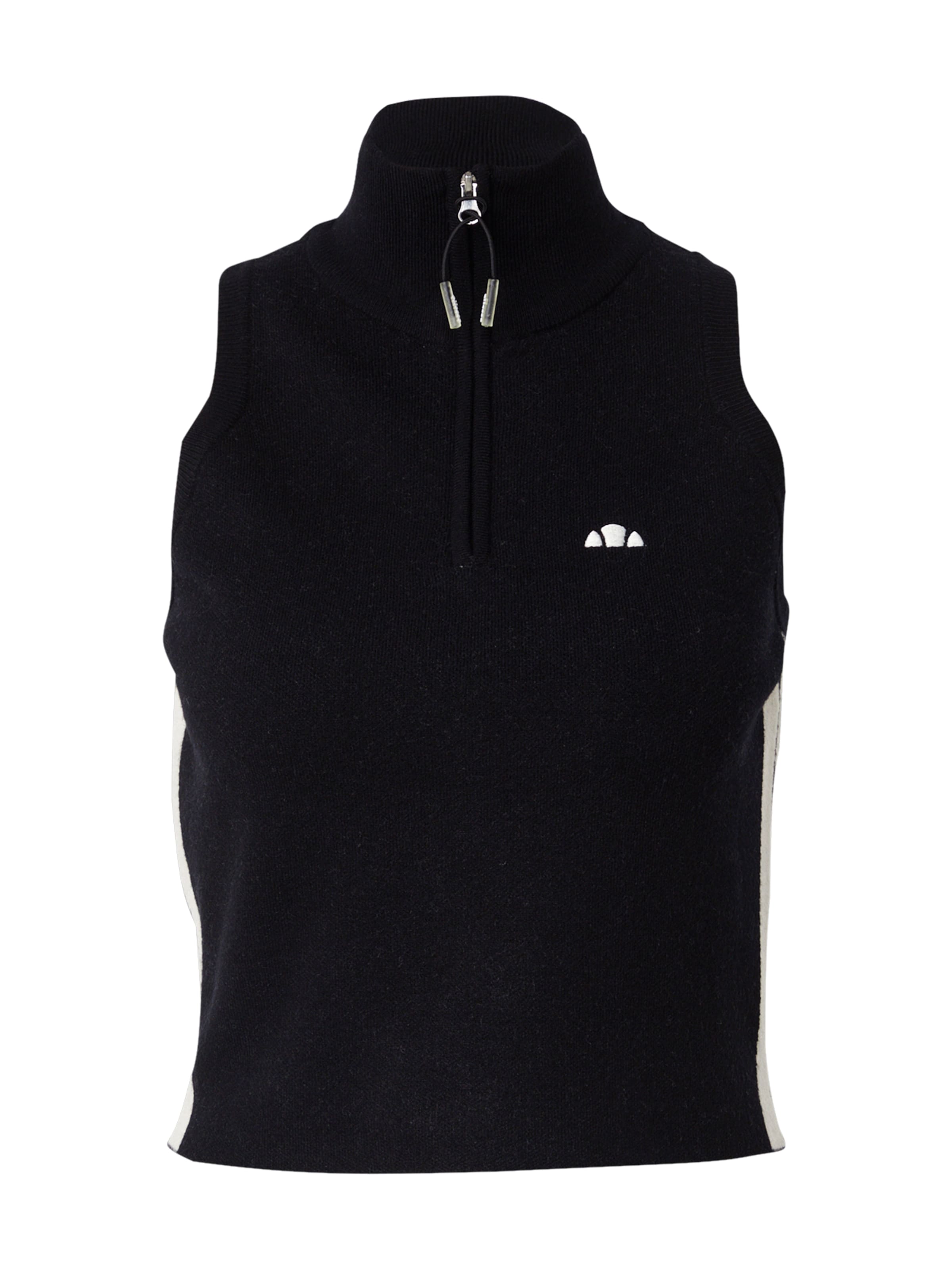 ELLESSE Πλεκτό τοπ 'Surista' σε μαύρο: μπροστά