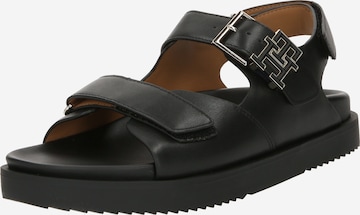 TOMMY HILFIGER Sandals 'Hardware' in Black: front