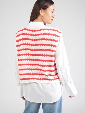 Hailys Knitted Vest 'Fi44nlay' in Red