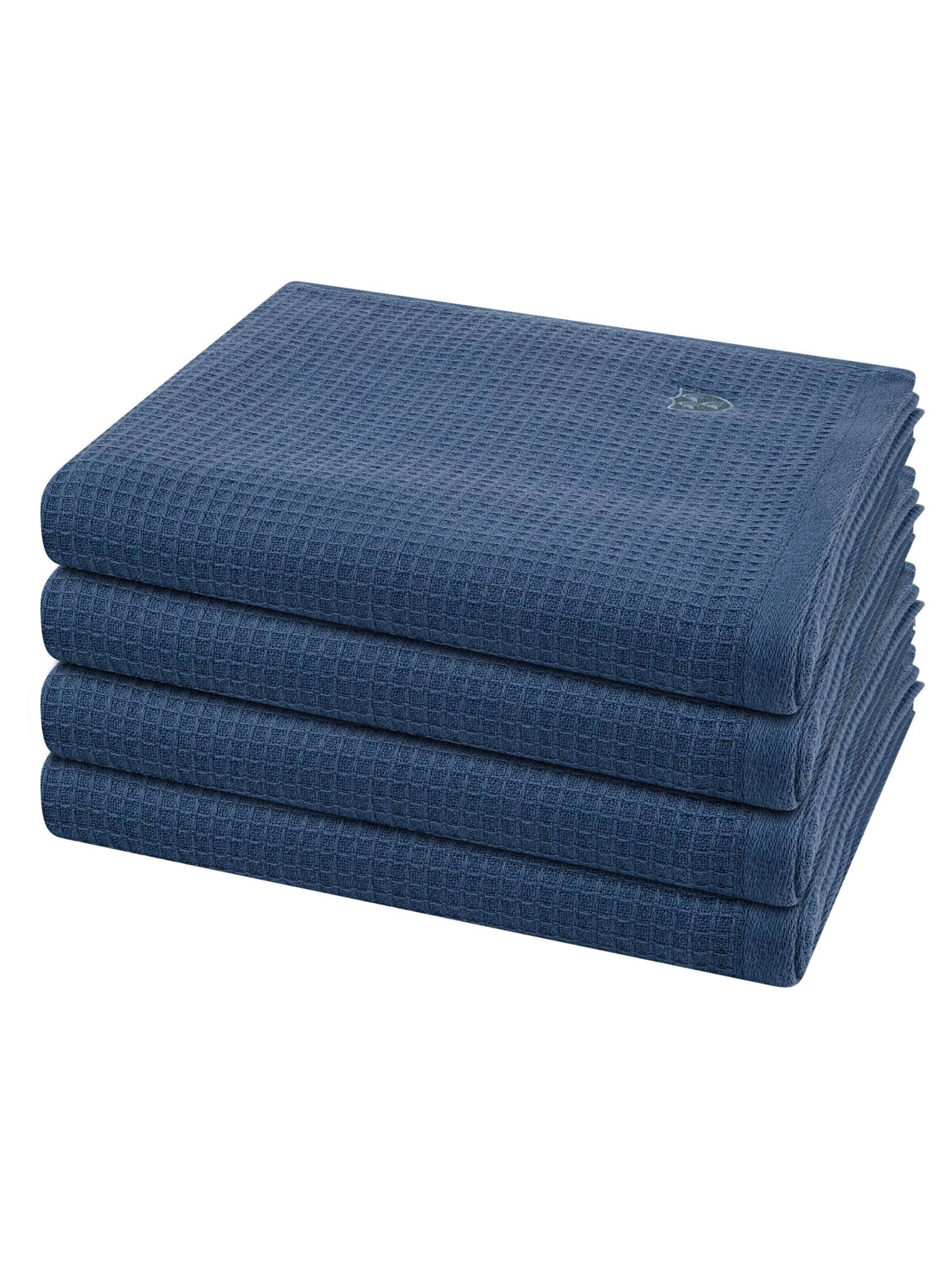 ROSS Towel 'Pique' in Blue: front