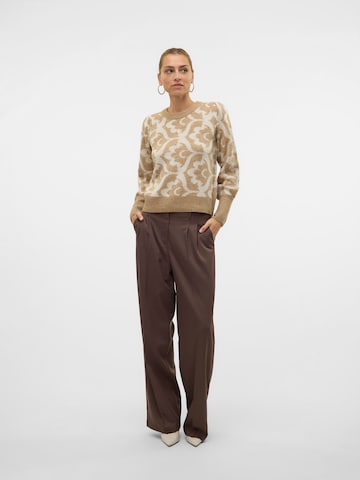 Wide Leg Pantalon à pince 'VMNILA' VERO MODA en marron