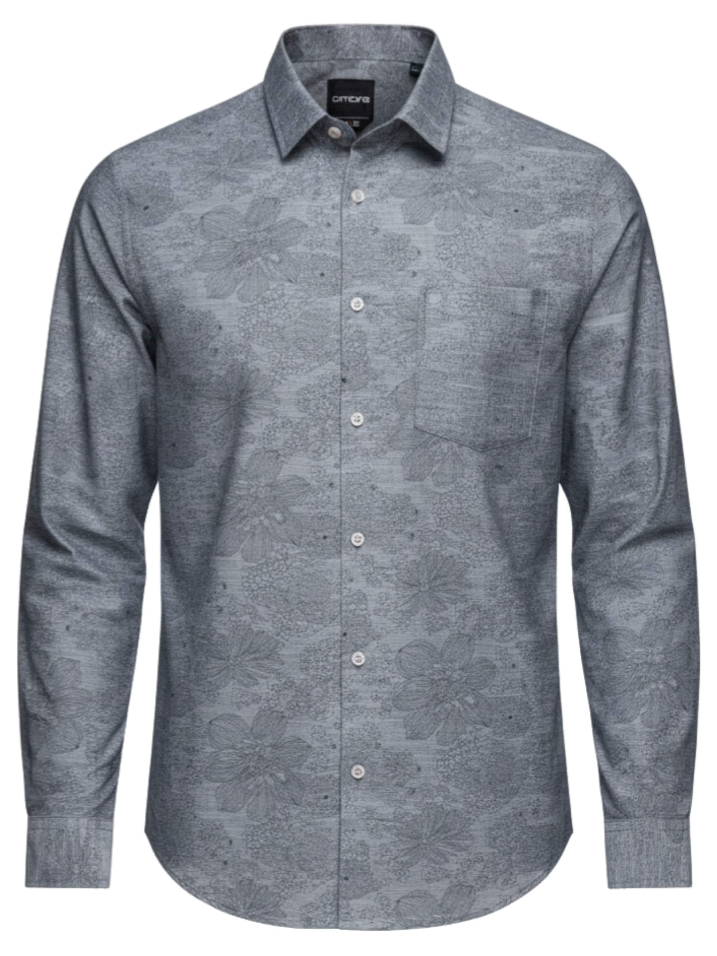 Ombre Regular fit Button Up Shirt 'OM-SHCS-0157' in Grey: front
