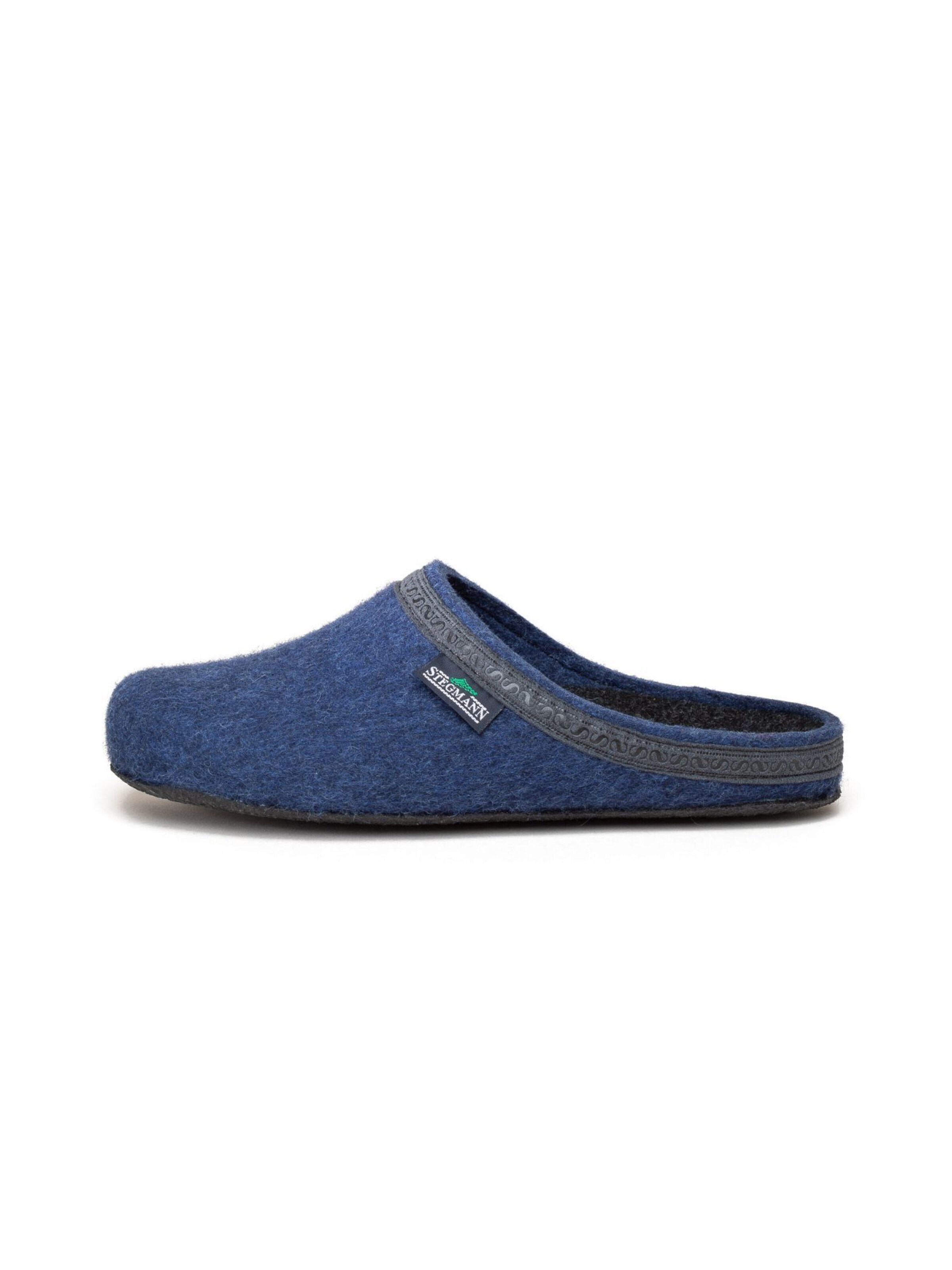 Stegmann Slippers 'Filzclogs Stegmann 127' in Blue: front