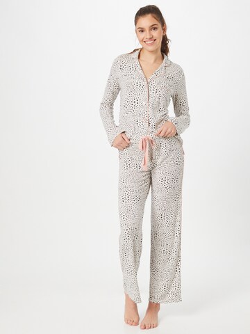 Pijama de la PJ Salvage pe bej: față