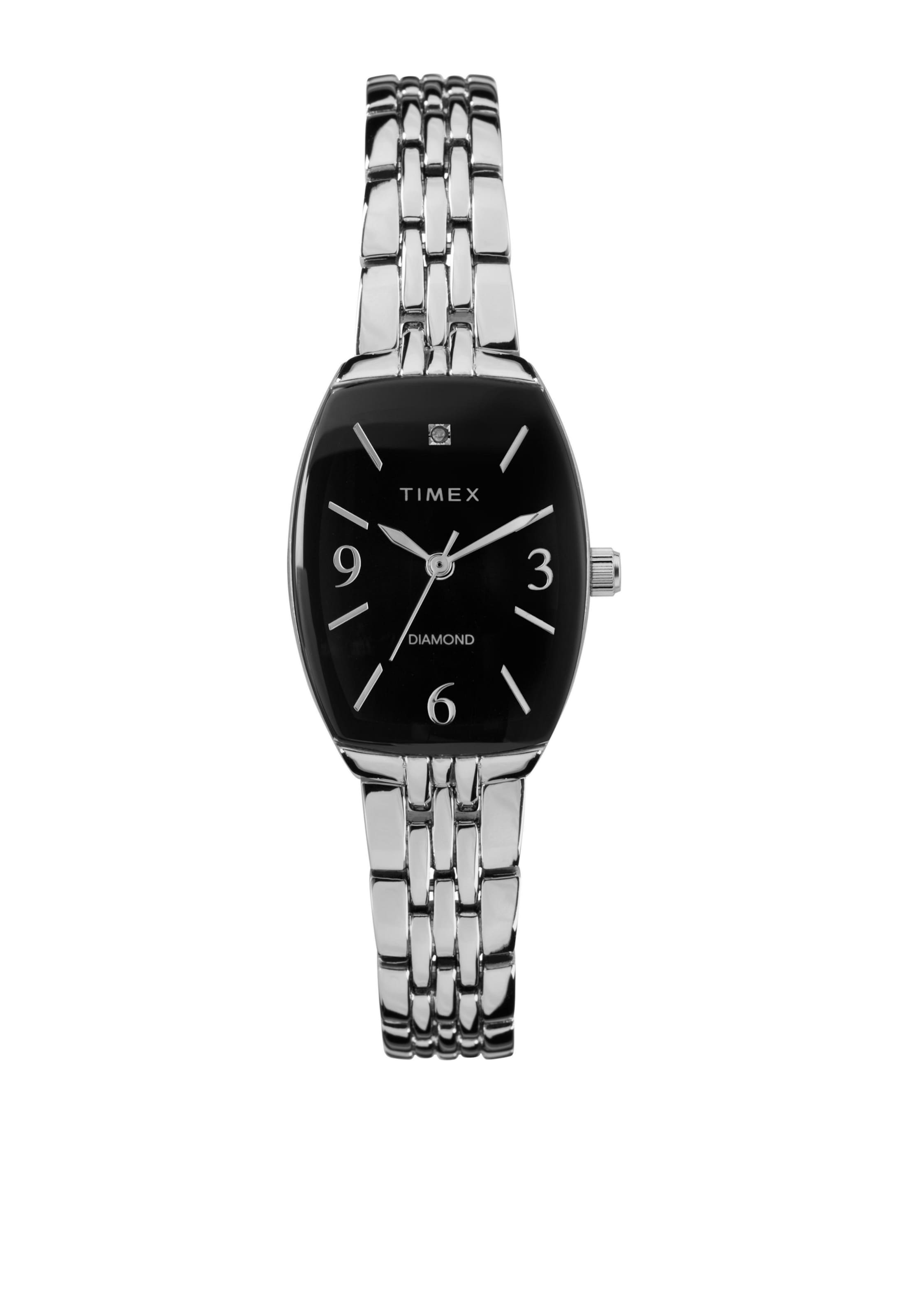 Montre à affichage analogique TIMEX en argent : devant