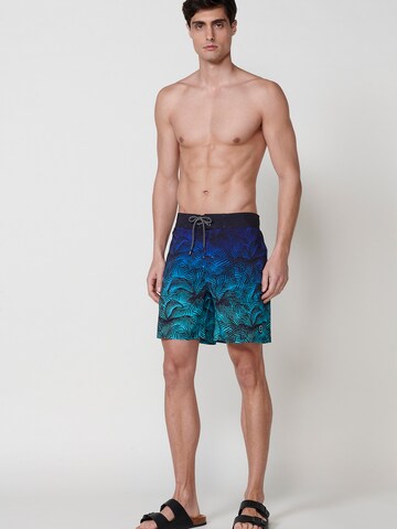 KOROSHI Swimming shorts in Blue: front