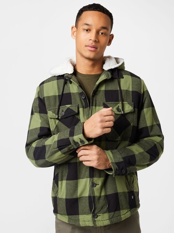 Brandit Between-season jacket in Green: front