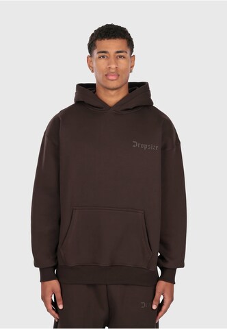 Sweat-shirt Dropsize en marron : devant