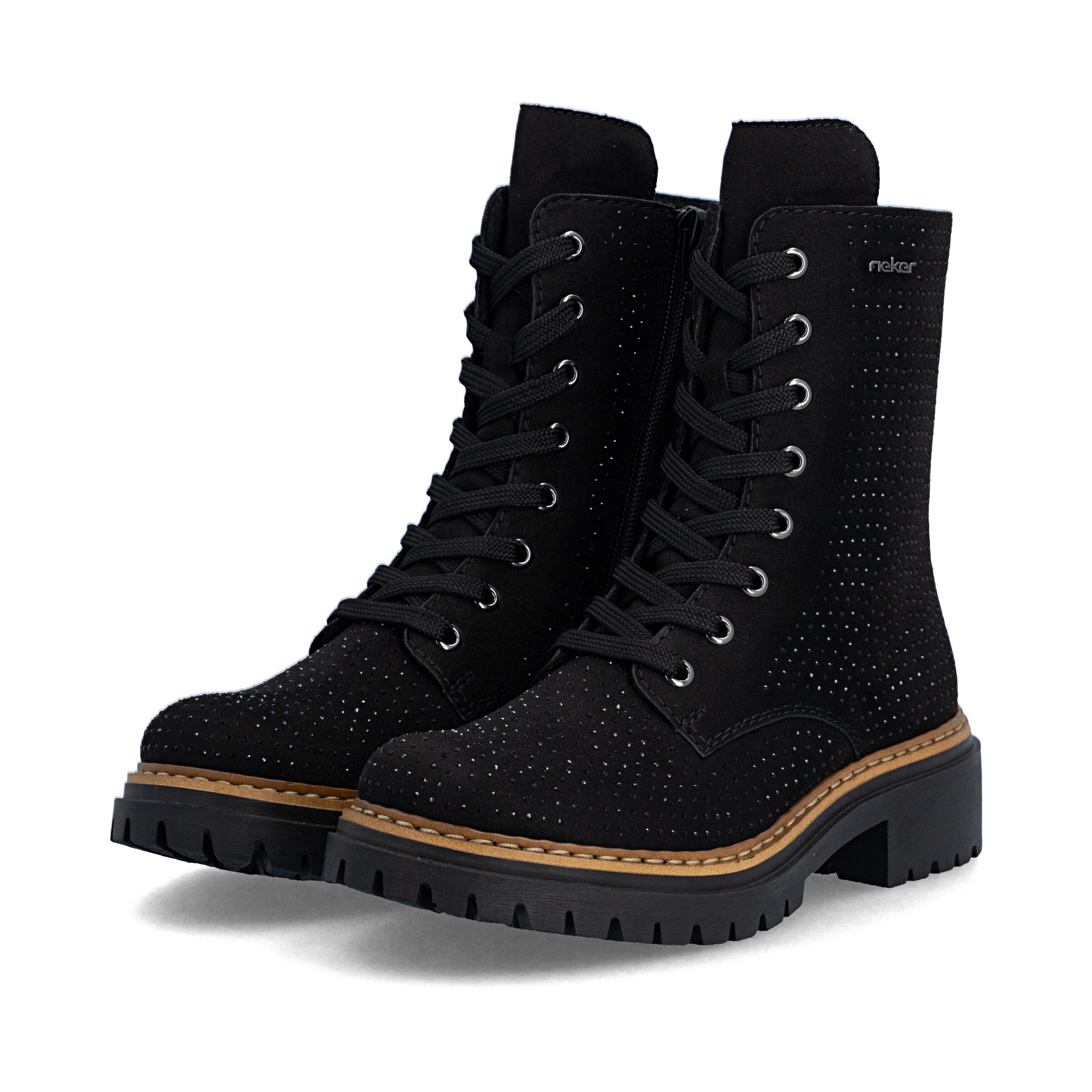 Bottes à lacets Rieker en noir