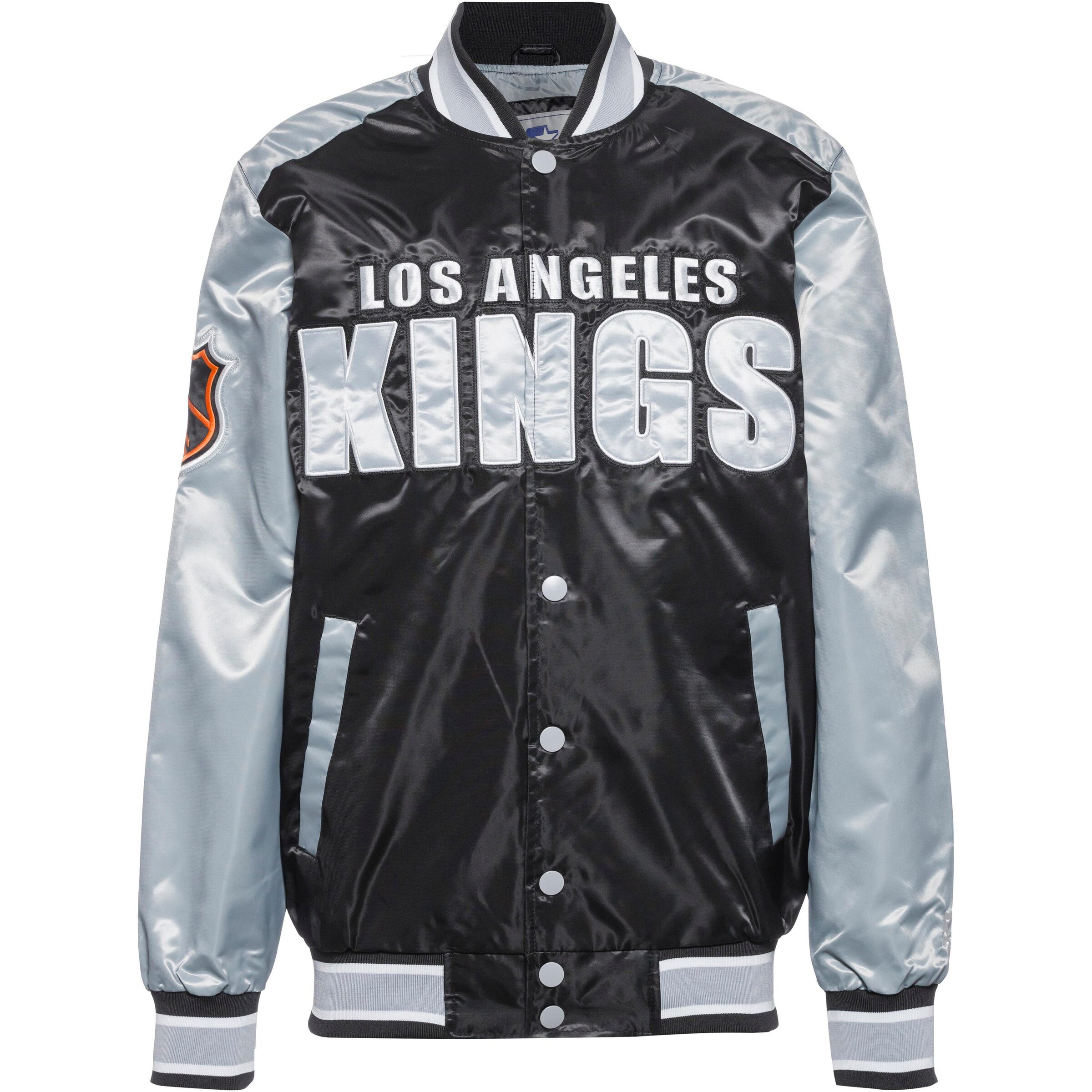 Starter Übergangsjacke 'Los Angeles Kings' in Schwarz: Vorderseite