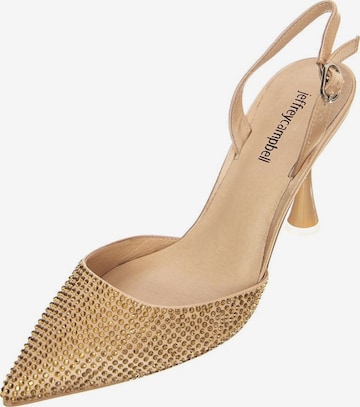 Jeffrey Campbell Sandały 'Womens Zivote Beige Fabric Sandals' w kolorze beżowy: przód