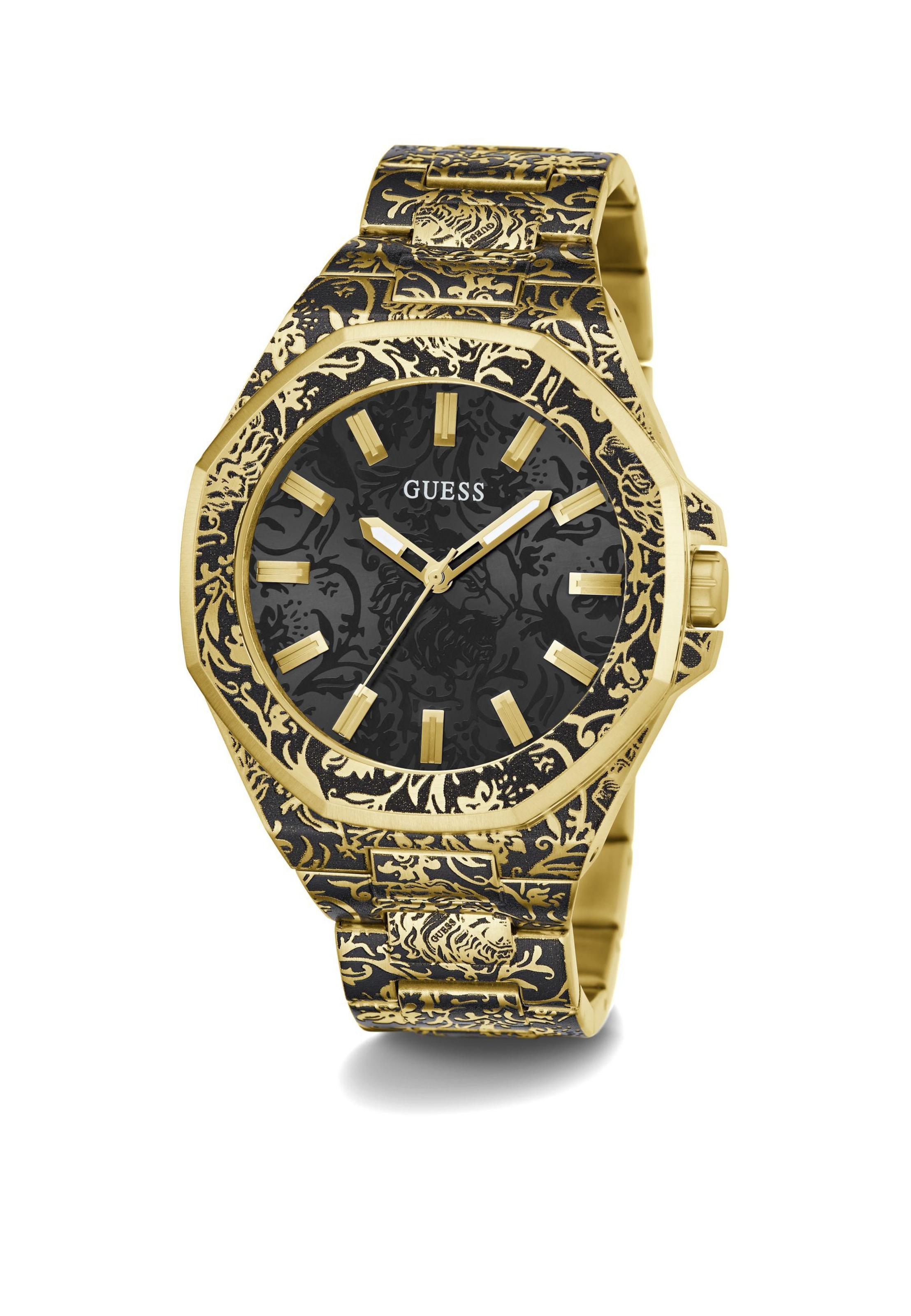 GUESS Analoog horloge 'Roar' in Goud