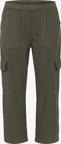 Loosefit Pantaloni 'Nana' di KAFFE CURVE in verde: frontale