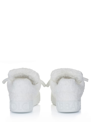 DOLCE & GABBANA Matalavartiset tennarit 'Dolce & Gabbana Portofino Sneaker beige' värissä valkoinen