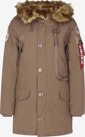 Parka invernale 'Polar' di ALPHA INDUSTRIES in marrone: frontale